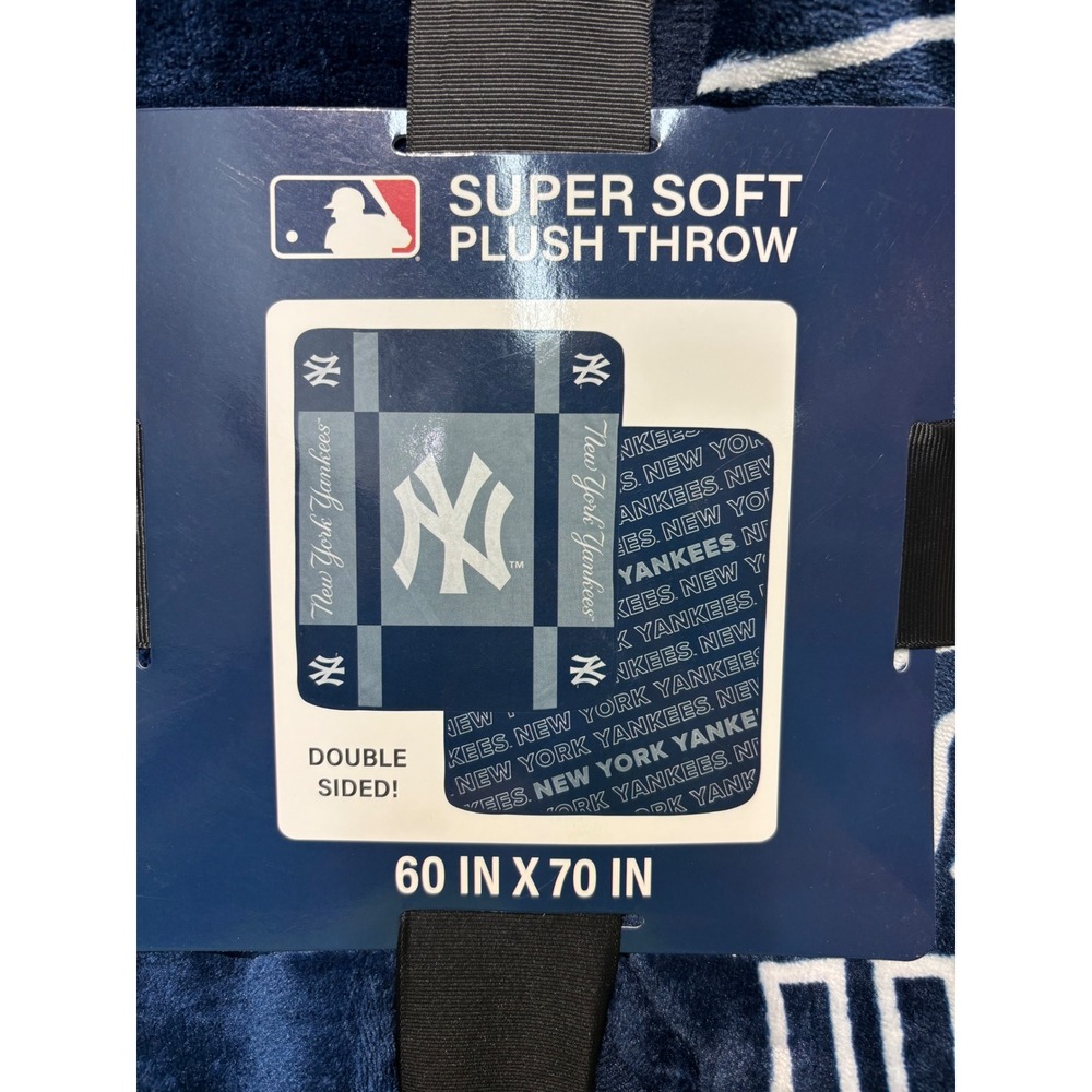 New York Yankees MLB Super Soft Plush Throw Blanket 60x70 Double‎ Sided Pegasus